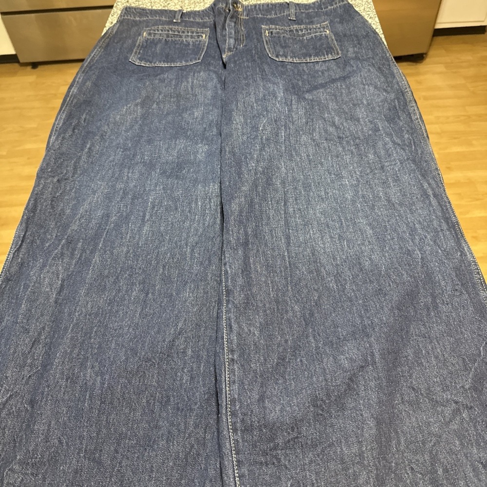 Old Navy Women's Size 22 High Rise Baggy Wide Leg Jeans Dark Wash